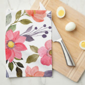 Waterverf Flowers Kitchen Towel Theedoek (Quarter Fold)