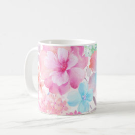 Waterverf Flowers Koffiemok