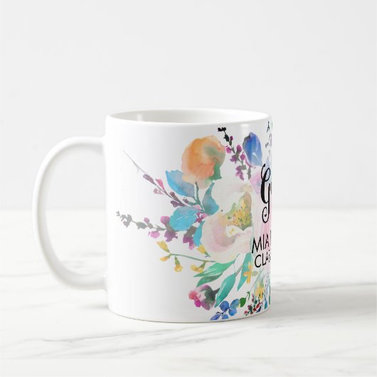 Waterverf Flowers Koffiemok (Links)