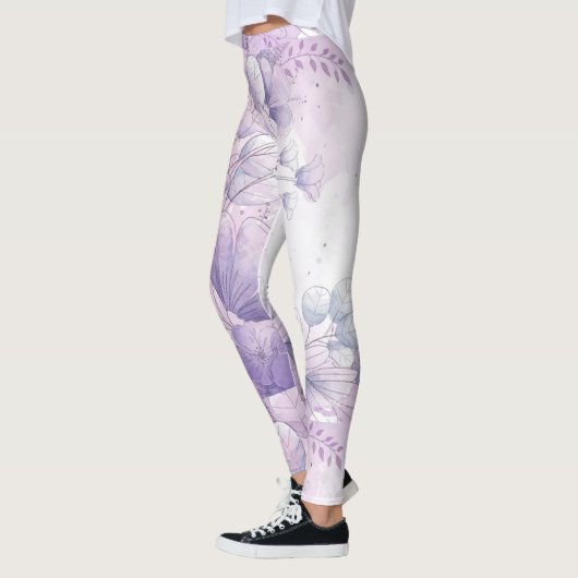 Waterverf Flowers Leggings (Links)