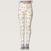  Waterverf Flowers Leggings (Voorkant)