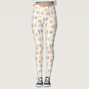 Waterverf Flowers Leggings