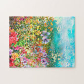 Waterverf Flowers Legpuzzel (Horizontaal)