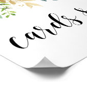 Waterverf Flowers met Gold Foil Kaarten en Gifts Poster (Hoek)