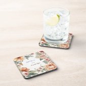 Waterverf Flowers Minimal Vrijgezellenfeest Bier Onderzetter (Rechterzijde)