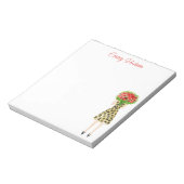 Waterverf Flowers Mode Girl Notitieblok (Linkerzijde)