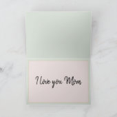 Waterverf Flowers Moderne Dochters Moederdag Kaart (Binnen)