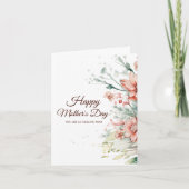 Waterverf Flowers Moederdag Bedankkaart (Voorkant)