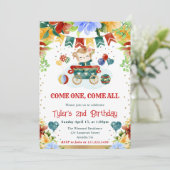 Waterverf Flowers Monkey Kids Verjaardag Kaart (Staand voorkant)