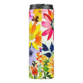 Waterverf Flowers Monogrammed Thermosbeker (Achterkant)