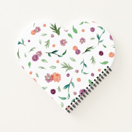 Waterverf Flowers Notitieboek voor reisnotities (Achterkant)