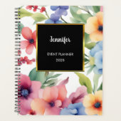 Waterverf Flowers Persoonlijke Elegant Professione Planner (Voorkant)