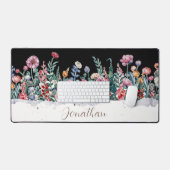 Waterverf Flowers Persoonlijke Script Naam Bureaumat (Keyboard & Muis)