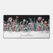 Waterverf Flowers Persoonlijke Script Naam Bureaumat (Voorkant)