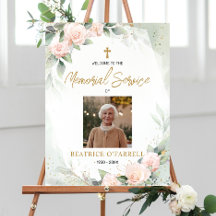 Waterverf Flowers Photo Welcome Memorial Service