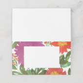 Waterverf Flowers Plaatskaartje (Buitenkant ongevouwen)