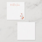 Waterverf Flowers Professional Trendy Informatiekaartje (Voorkant / Achterkant)