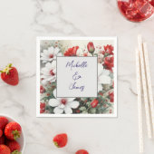 Waterverf Flowers Professioneel Trendy Modern Servet (Insitu)