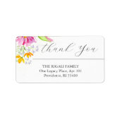 Waterverf Flowers Return Address Labels (Voorkant)