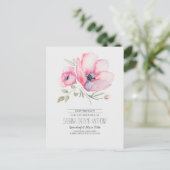 Waterverf Flowers Romantisch Save the Date Aankondigingskaart (Staand voorkant)