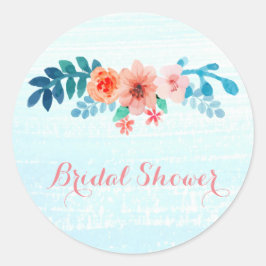 Waterverf Flowers Ronde Sticker