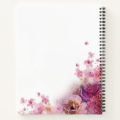Waterverf Flowers Rozen Elegant Moderne Sjabloon Notitieboek (Achterkant)