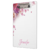 Waterverf Flowers Rozen Elegant Personalized Klembord (Links)