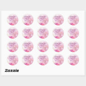 Waterverf Flowers Rozen Handschrift Dank u Ronde Sticker (Vel)