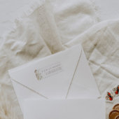 Waterverf Flowers Rustic Wedding Adresetiketten Etiket