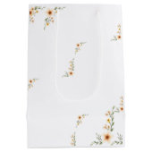 Waterverf Flowers Schattige minimalistisch Medium Cadeauzakje (Achterkant)