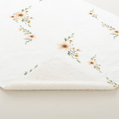 Waterverf Flowers Schattige minimalistisch Sherpa Deken (3/4)
