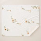 Waterverf Flowers Schattige minimalistisch Sherpa Deken (Voorkant (horizontaal))