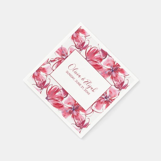 Waterverf Flowers Servet (Hoek)