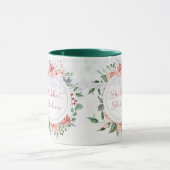 Waterverf Flowers Shabbat Shalom Coffee Mok (Midden)