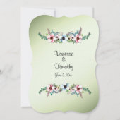 Waterverf Flowers Shine Wedding Invitation Kaart (Achterkant)