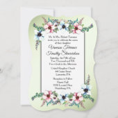 Waterverf Flowers Shine Wedding Invitation Kaart (Voorkant)