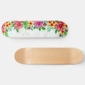 Waterverf Flowers Skateboard (Horizontaal)