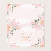 Waterverf Flowers Snowflakes Hartelijk dank Visitekaartje (Buitenkant ongevouwen)