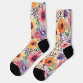 Waterverf Flowers Sokken (Links)
