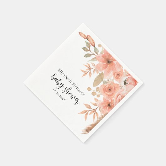 Waterverf Flowers Spring Servet (Hoek)