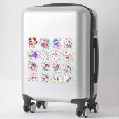  Waterverf Flowers Sticker (Koffer)