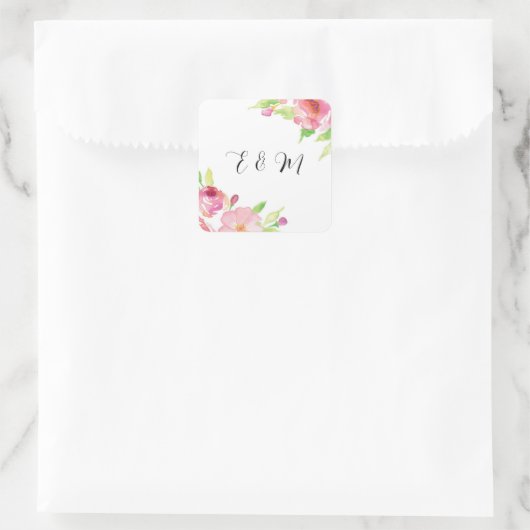 Waterverf Flowers Stickers (Tas)