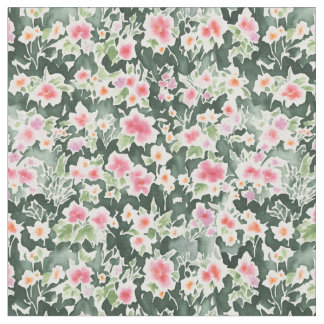 Waterverf Flowers Stof