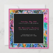 Waterverf Flowers Sweet Sixteen 16 Verrassingsfees Kaart (Achterkant)