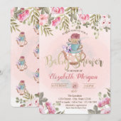 Waterverf Flowers Teapot Baby shower Kaart (Voorkant / Achterkant)