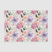 Waterverf Flowers Tissue Paper Tissuepapier (Voorkant)