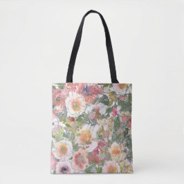Waterverf Flowers Tote Bag