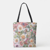 Waterverf Flowers Tote Bag (Achterkant)