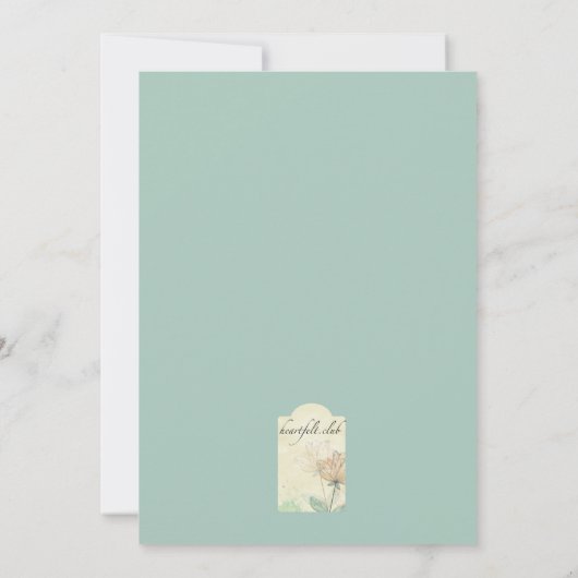 Waterverf Flowers Uitnodiging (Achterkant)