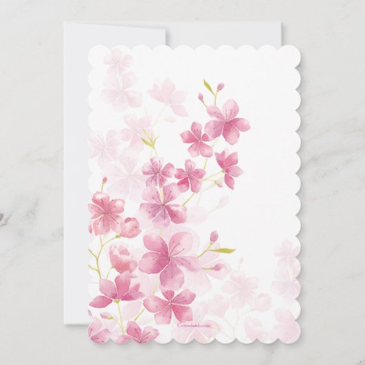 Waterverf Flowers Uitnodiging (Achterkant)